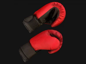 Boxing Gloves Red 3D Model