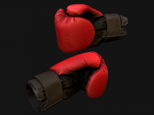 Boxing Gloves Red 3D Model