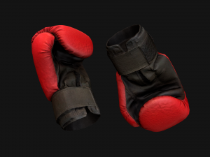 Boxing Gloves Red 3D Model