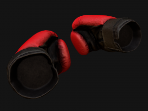 Boxing Gloves Red 3D Model