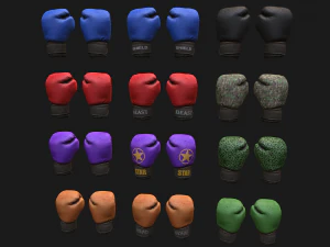 Boxing Gloves Pack 3D Model