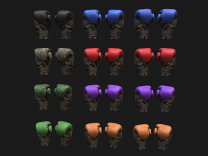 Boxing Gloves Pack 3D 모델
