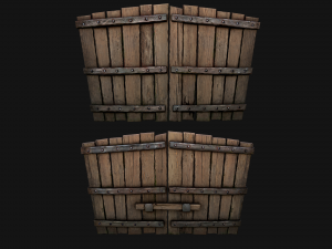 Medieval Wooden Fort Castle Constructor 3D Modell