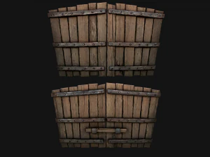 Medieval Wooden Fort Castle Constructor 3D Model