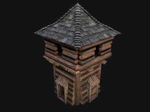 Medieval Wooden Fort Castle Constructor 3D Modell
