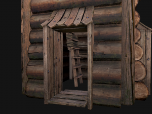 Medieval Wooden Fort Castle Constructor 3D Modell