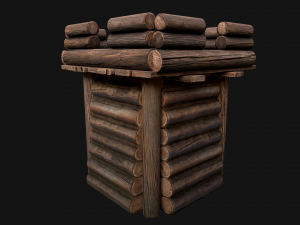 Medieval Wooden Tower Modelo 3D