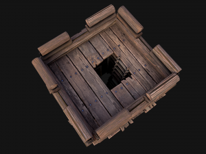 Medieval Wooden Tower Modelo 3D