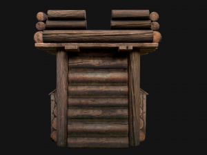 Medieval Wooden Tower Modelo 3D