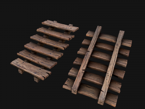 Medieval Wooden Stairs threshold 3D 모델