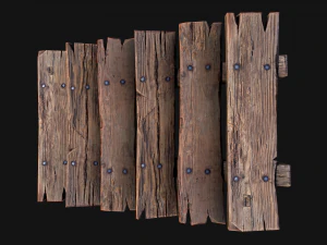 Medieval Wooden Stairs threshold 3D Model