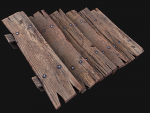 Medieval Wooden Stairs threshold 3D 모델