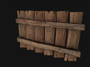 Medieval Wooden Stairs threshold 3D Model