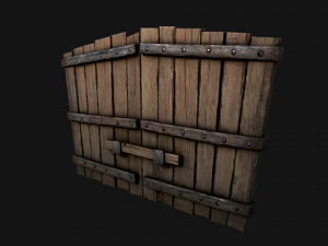 Medieval Wooden Gates Model 3D