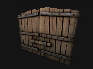 Medieval Wooden Gates 3D Model