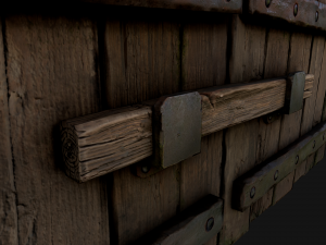 Medieval Wooden Gates Model 3D