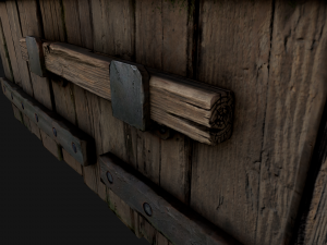Medieval Wooden Gates Model 3D