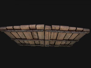 Medieval Wooden Gates 3D Model
