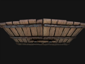 Medieval Wooden Gates Model 3D