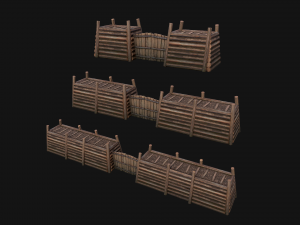 Castle Gate Chinese Japanese 3D Model