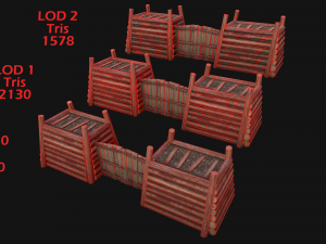 Castle Gate Chinese Japanese 3D Model