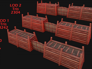 Castle Gate Chinese Japanese 3D Model