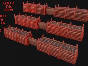 Castle Gate Chinese Japanese 3D Model