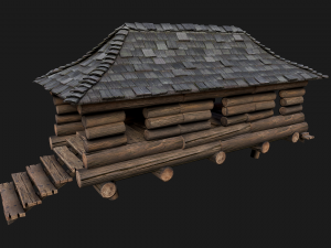 Castle Gate Chinese Japanese 3D Model
