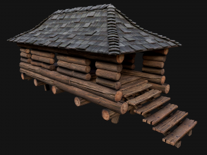 Castle Gate Chinese Japanese 3D Model
