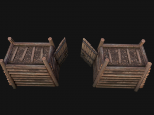 Castle Gate Chinese Japanese 3D Model