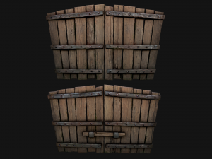 Castle Gate Chinese Japanese 3D Model
