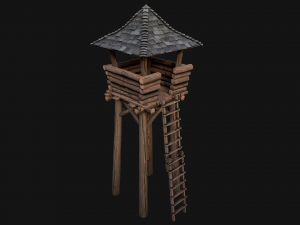 Medieval Lookout Tower 3Dモデル
