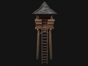 Medieval Lookout Tower 3Dモデル