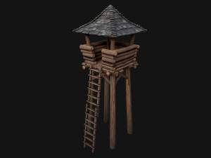 Medieval Lookout Tower 3Dモデル
