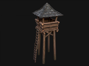Medieval Lookout Tower 3Dモデル