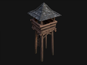 Medieval Lookout Tower 3Dモデル