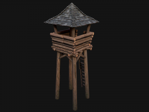 Medieval Lookout Tower 3Dモデル