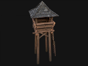 Medieval Lookout Tower 3Dモデル