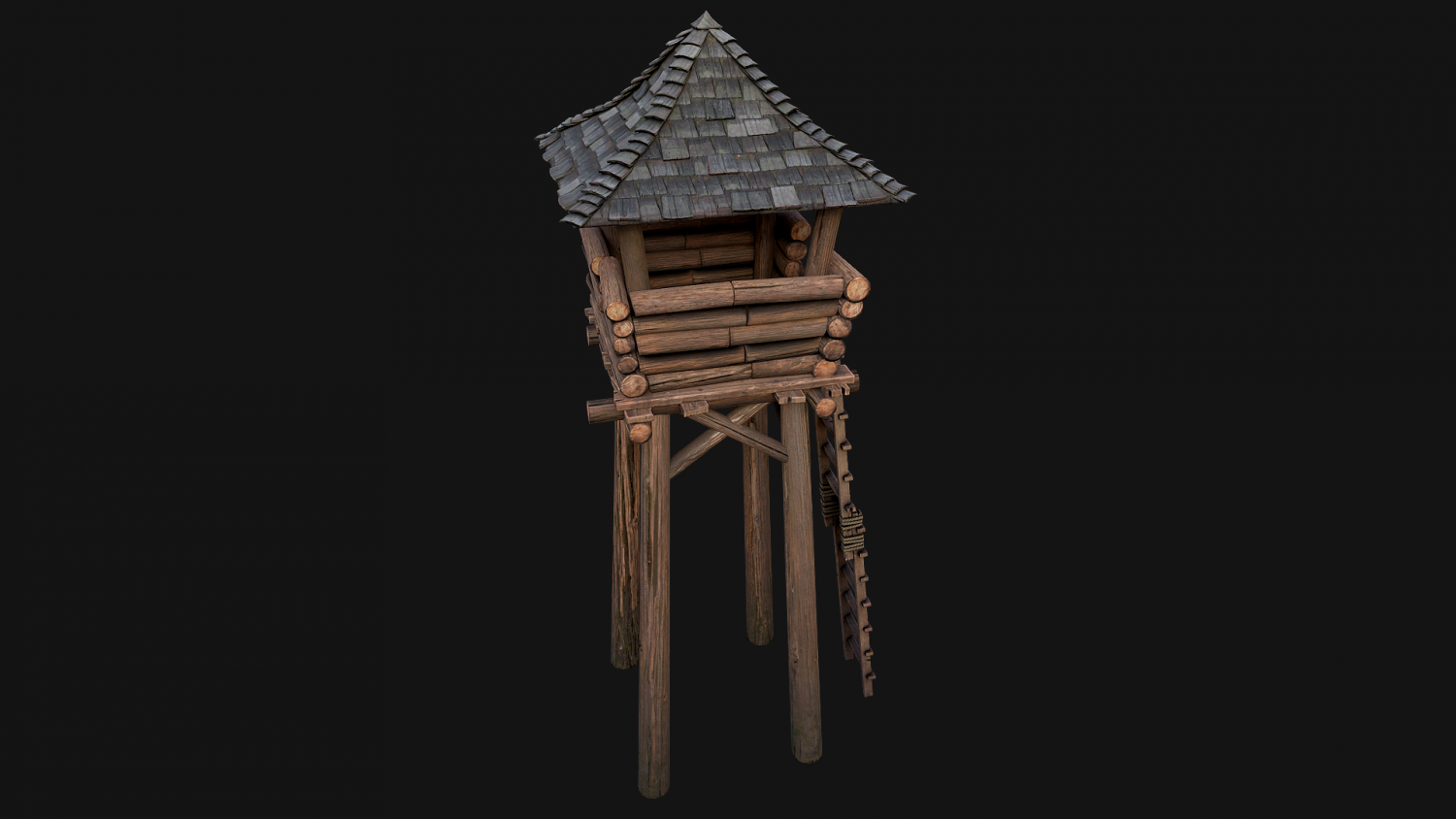 OBJ file Medieval Lion Tower Over grown Tower 12・3D print object to  download・Cults