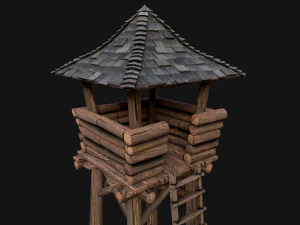 Medieval Lookout Tower 3D Model