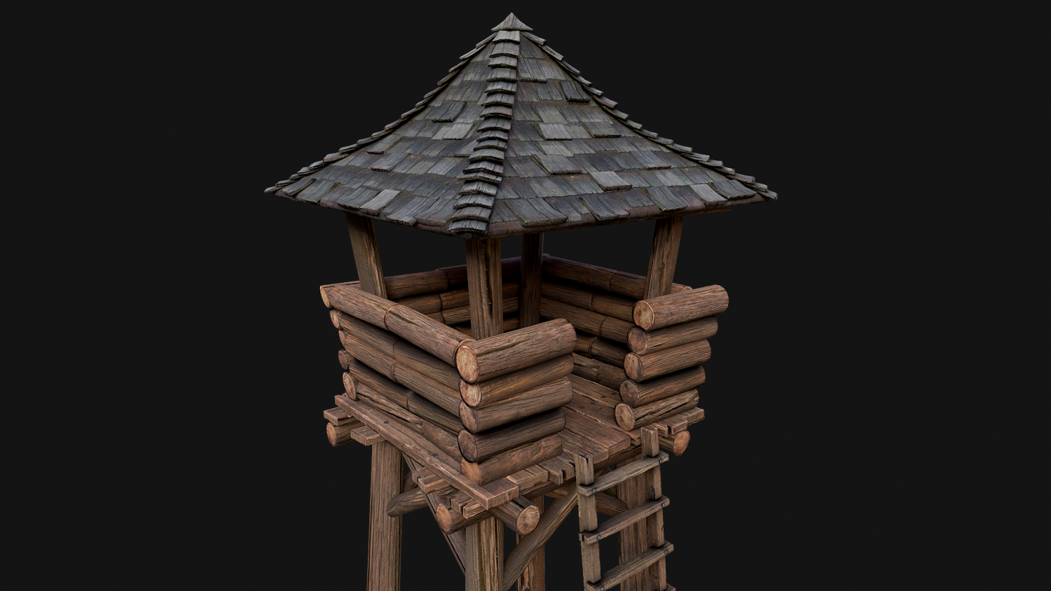 OBJ file Medieval Lion Tower Over grown Tower 12・3D print object to  download・Cults