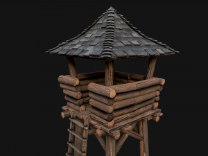 Medieval Lookout Tower 3Dモデル