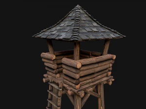 Medieval Lookout Tower 3D Model