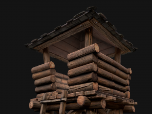 Medieval Lookout Tower 3Dモデル
