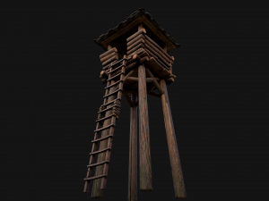 Medieval Lookout Tower 3Dモデル