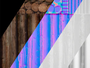 Wooden Castle Fort Walls Modular 3D Model