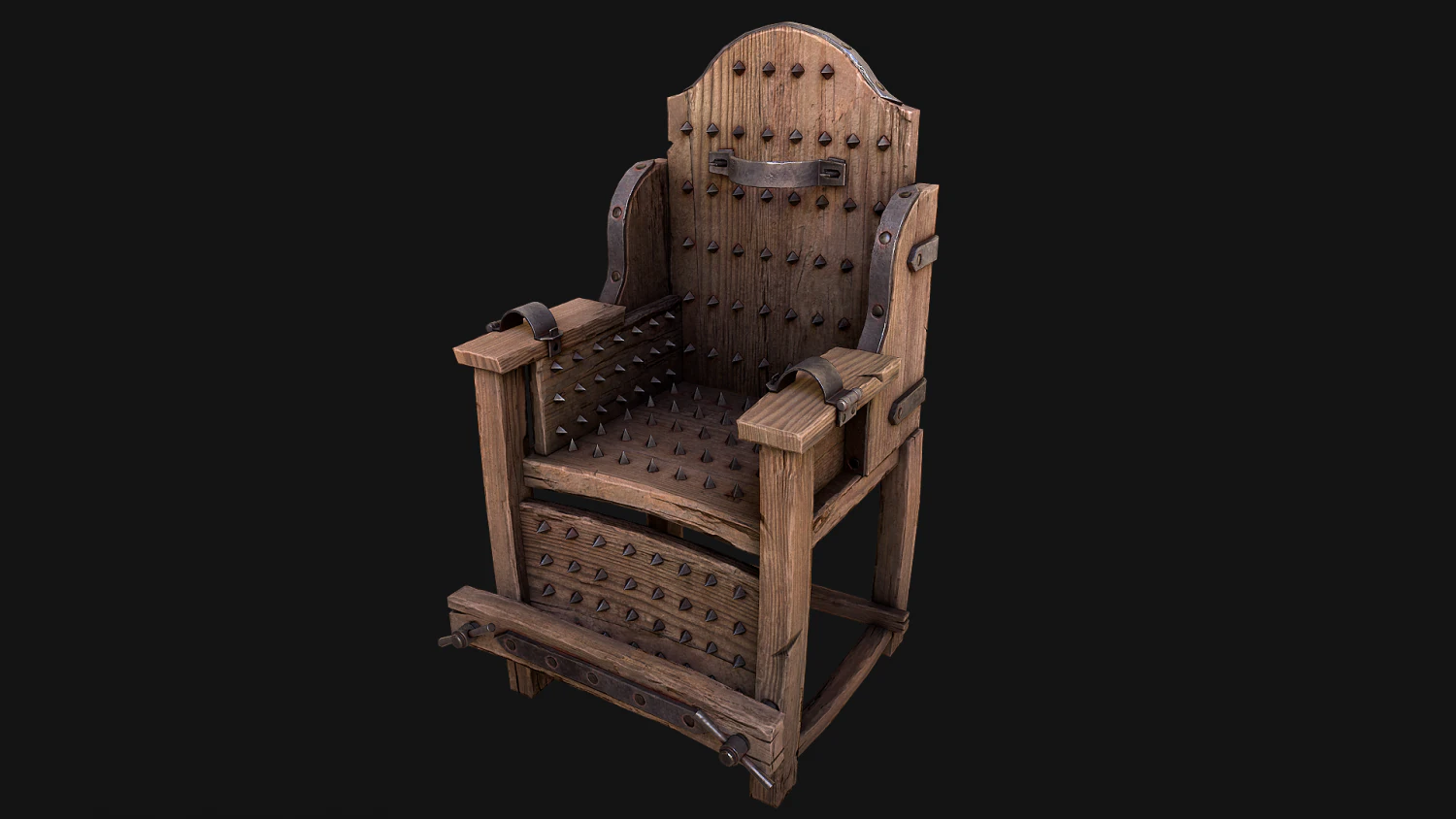 Torture Chair 3D Model .c4d .max .obj .3ds .fbx .stl .blend