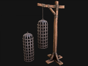 Hanging Torture Cage 3D Model