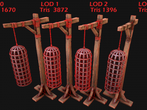 Hanging Torture Cage 3D Модель