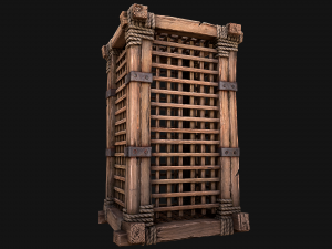 Wooden Prison Cage 3D Модель